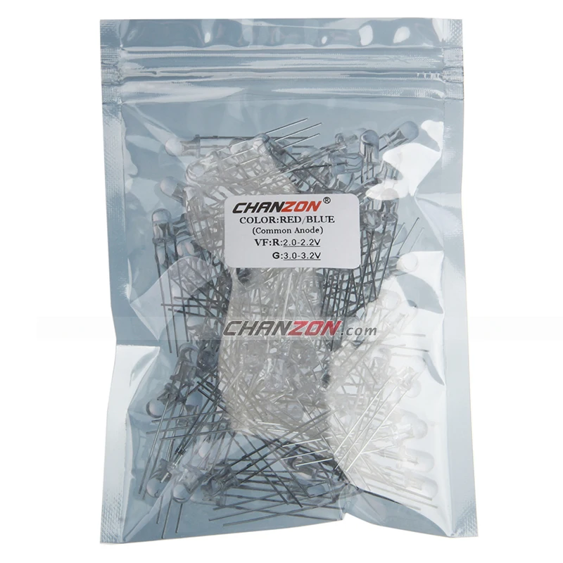 Светодиодный диодный светильник 100 шт. 5 мм красный и желтый зеленый общий катод 20