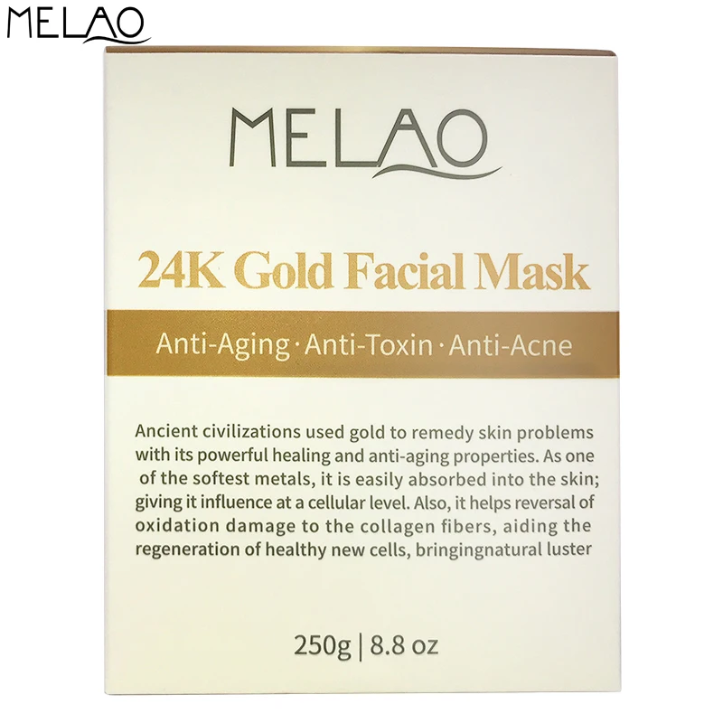 Melao 24 k Золотая маска для лица 250 г увлажняющий антивозрастной отбеливающая