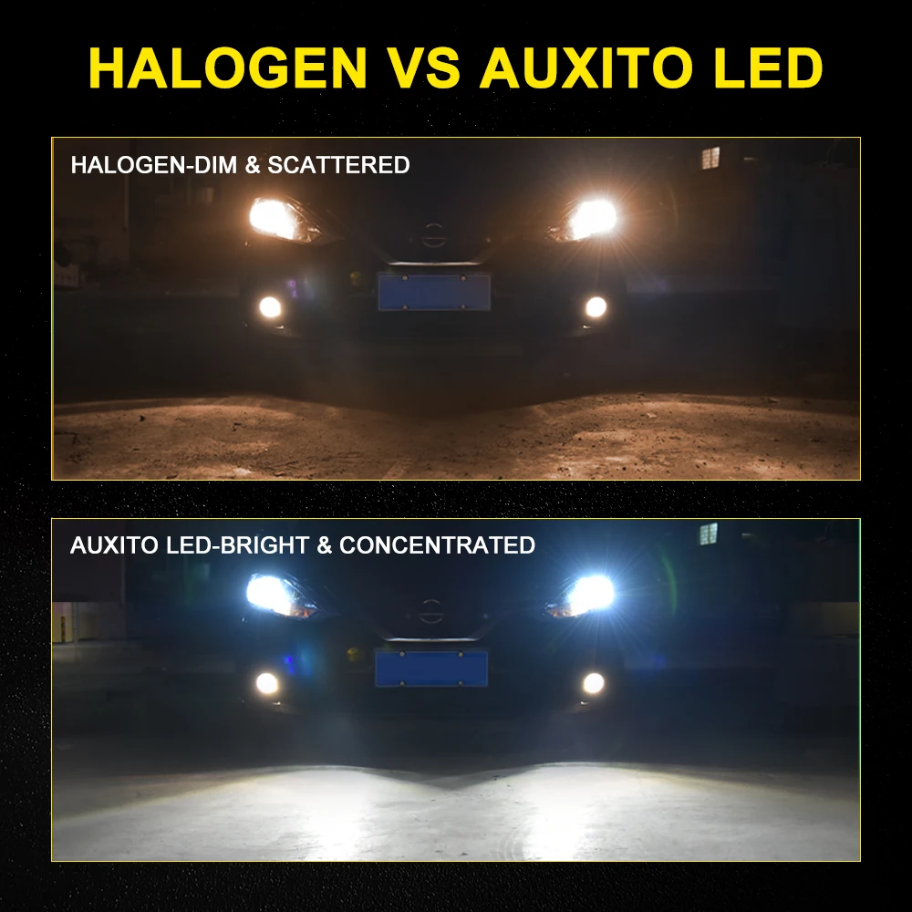 AUXITO 2x 9005/HB3 9006/HB4 H4 H8 H9 H11 светодиодный автомобилей головной светильник лампы