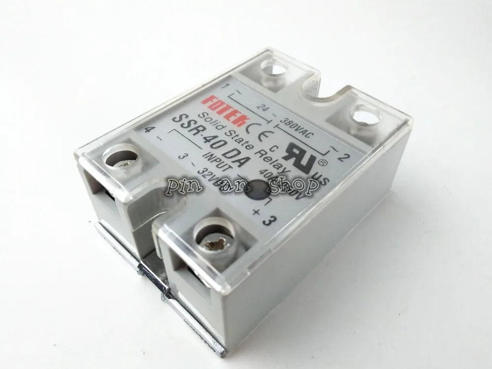 Реле SSR40DA SSR 40DA производитель 40A ssr вход 3 32VDC выход 24 380VAC 1 шт.|40a relay|ssr relay40a |
