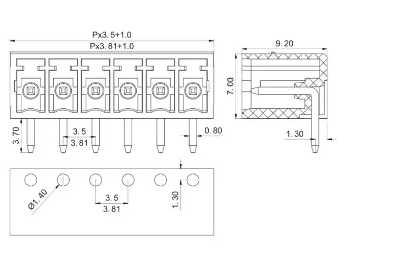 50 шт. женский шаг 3 5 мм 12P 13P 14P ~ 22P подключаемый PCB клеммный блок KF2EDG/KF2EDGK-3.5mm