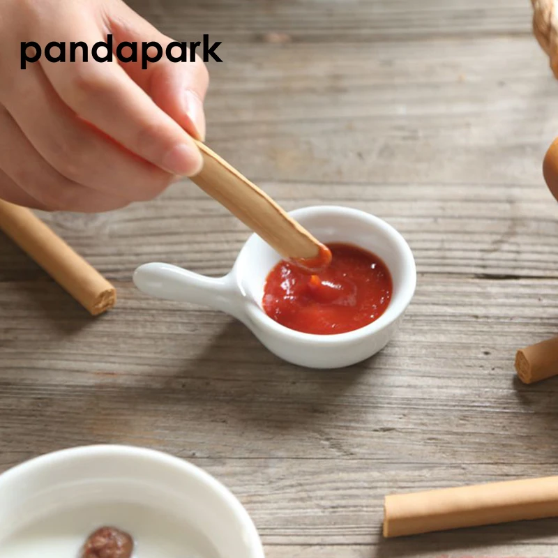 Pandapark Твердые пигментированные керамические уксус блюдце маленькие суши блюдо
