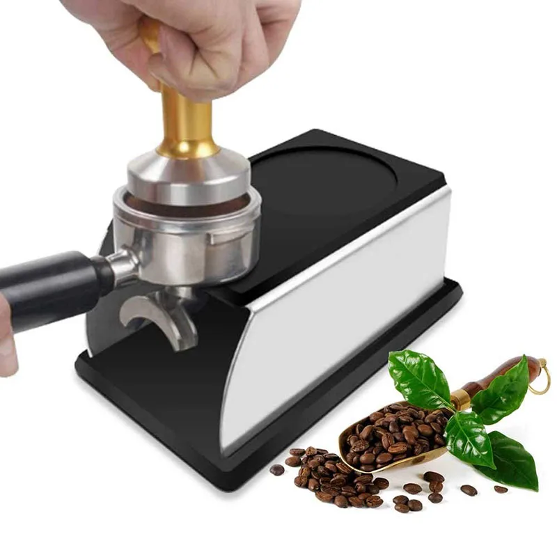 

Coffee Temper Stand, Sturdy Stainless Steel Tamping Stand for Coffee Machine and Coffee Tamper Storage Base with Silicone Mat