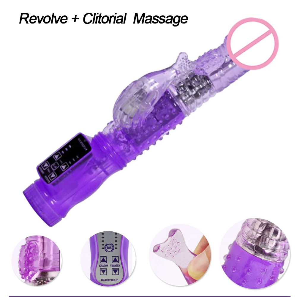 Фаллоимитатор пенис вибратор кролик реалистичный Стимулятор клитора прозрачный