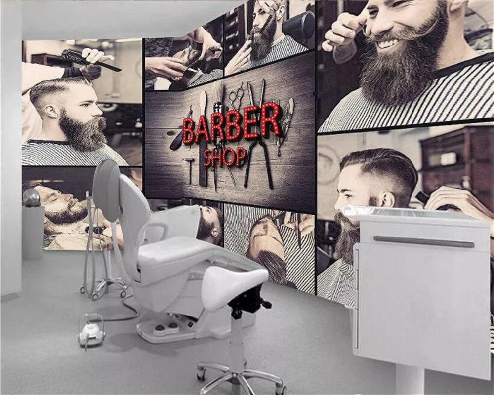 Обои Beibehang на заказ стильные 3d обои для гостиной спальни барбершопа|Обои| |
