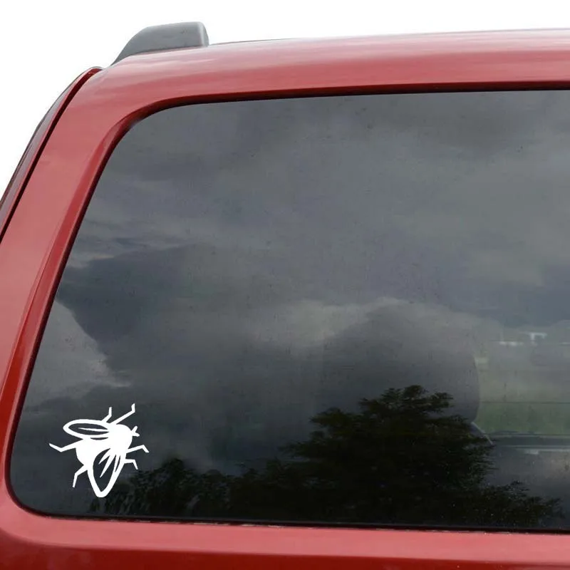 

YJZT 15.9CM*14.8CM Fly Insect Pest Vinyl Decal Car Sticker Black/Silver C19-0472