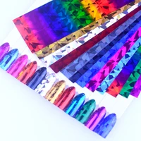 12 colours nail star transfer paper hot sale laser ab color japanese style nail foil sticker nail polish adhesive sticker set