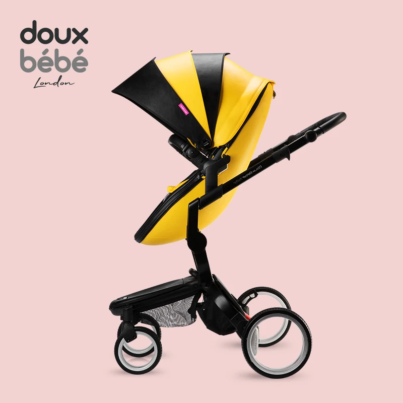 Douxbebe плавник Высокая горизонтальная детская ролик для малышей двухсторонняя раскладная кровать-шезлонг для амортизатор импорт брендовые коляски