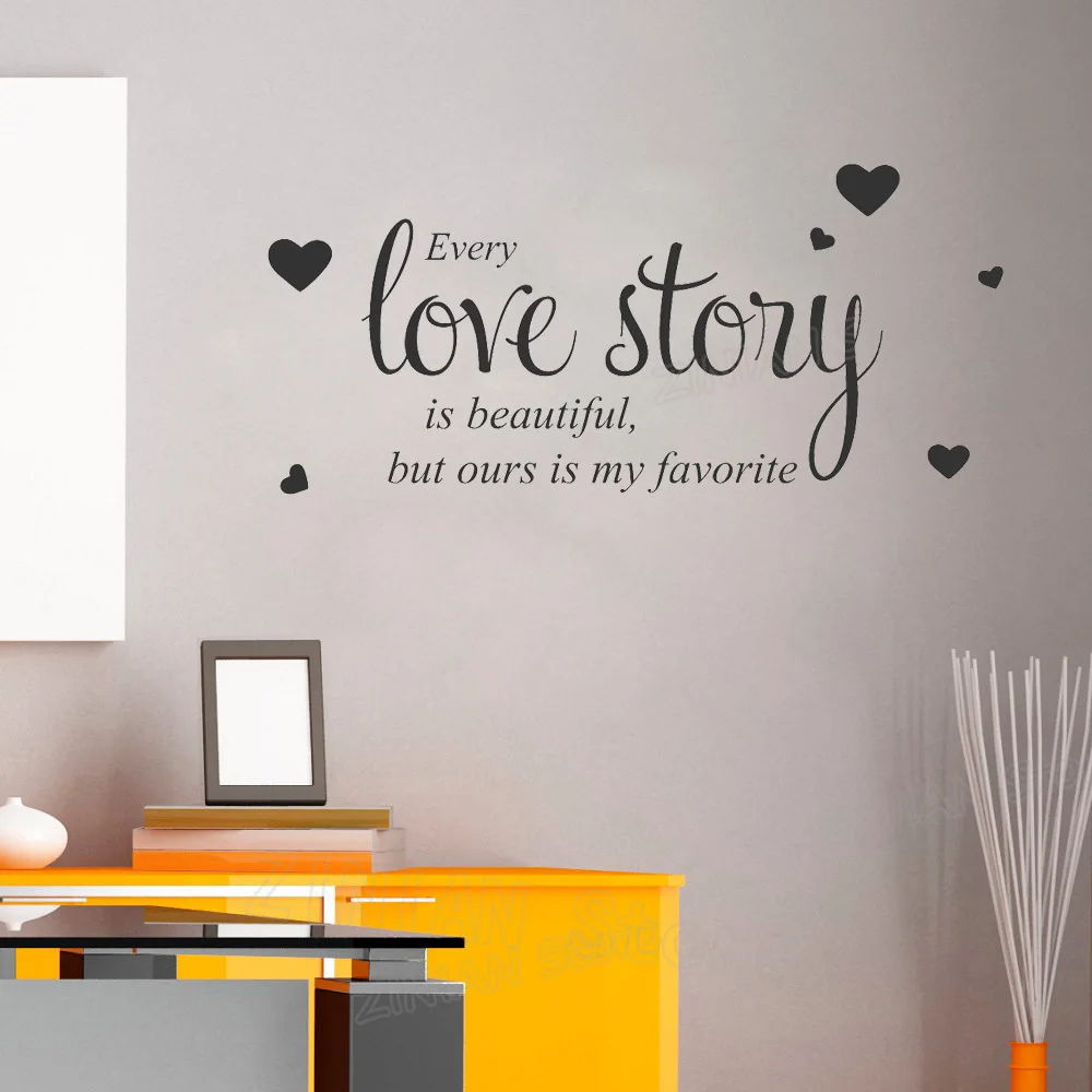Романтическая любовь фотообои для спальни настенные наклейки с цитатой домашний
