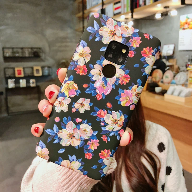 Матовый чехол из поликарбоната для Huawei Magic 2 Honor 10 P20 Pro Lite Mate 20 с цветочным рисунком