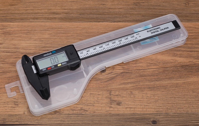 Цифровой штангенциркуль из углеродного волокна с ЖК-дисплеем 150 мм 6 дюймов