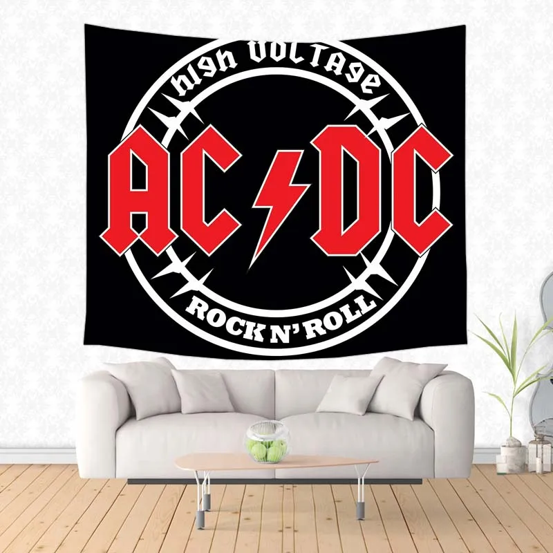 6 Большой AC DC настенный гобелен на заказ пляжный коврик для йоги полиэстер тонкая шаль одеяло покрывало для пикника ковер домашний декор - Цвет: 6