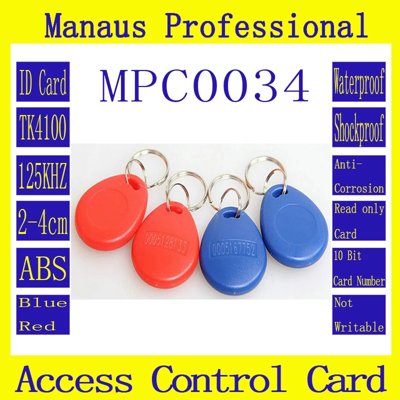 

Quality Assurance ID keyfobs White RFID Tag 125KHZ Token Access Control Attendance key Ring Card PVC Material 100PCS C34C