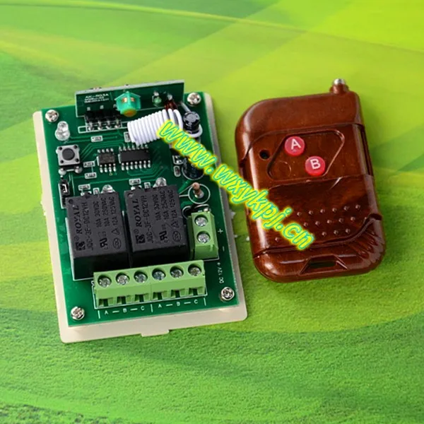 DC12V 2ch РФ беспроводной Мотор 12 В DC код обучения выключатель света дверной замок