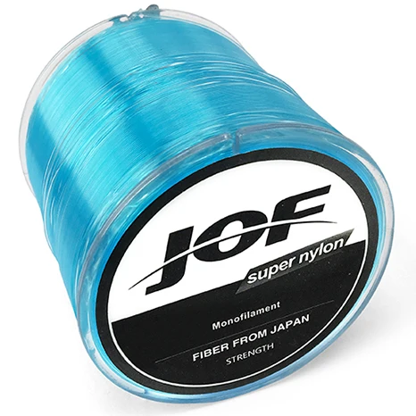 Blue JOF нейлоновая леска 500 м экстремально сильная леска из мононити 5 LB-30 фунтов - Цвет: Blue