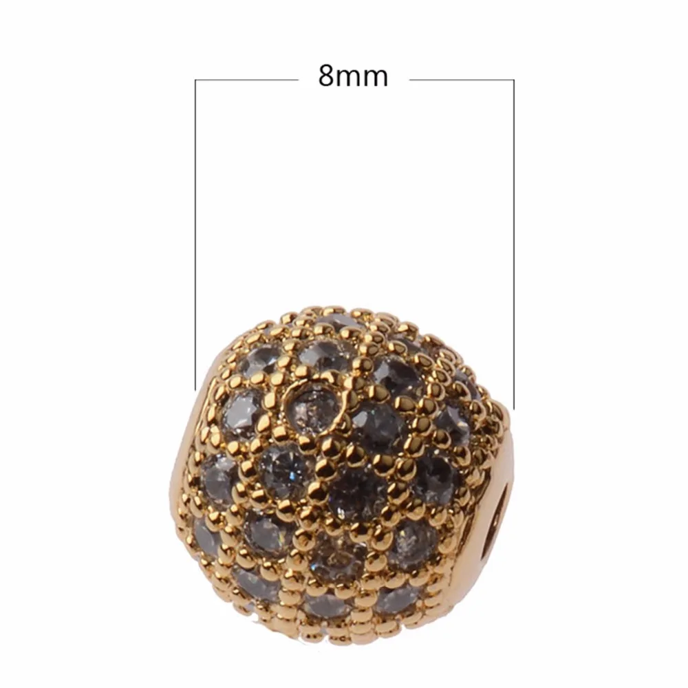 2020 роскошная Корона Сделай Сам медные бусины для Унисекс Браслет кубический