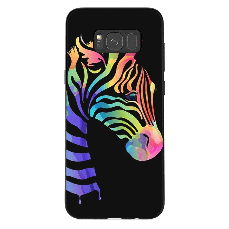 ТПУ мобильный чехол для телефона samsung A10 A20 A30 A40 A50 A60 A70 A7 A8 A9 A6 A5 A3 J6 с черной полосой