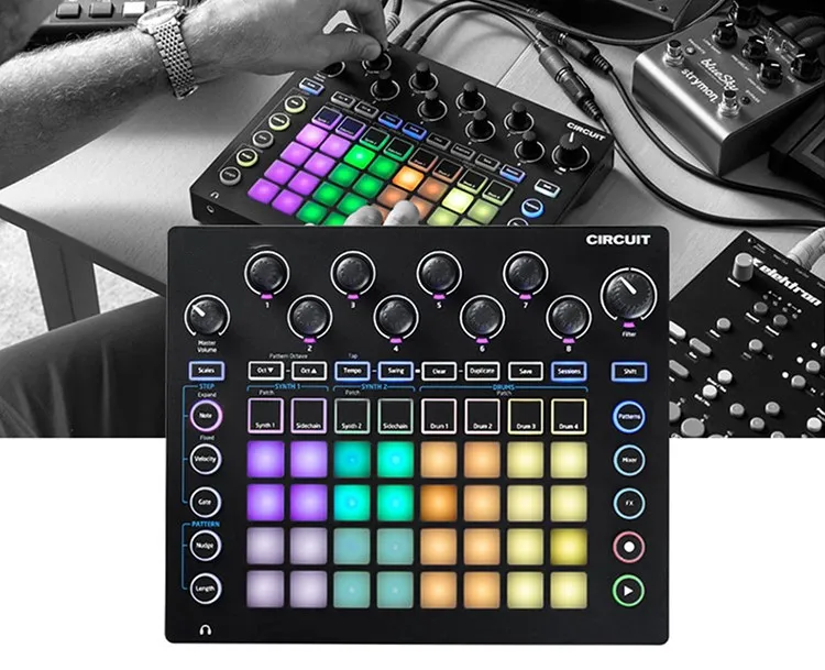 Novation Chain Groove Box синтезатор MIDI Контроллер барабанная машина электронная музыка хит колодки DJ сценический секвенсор synth sampler