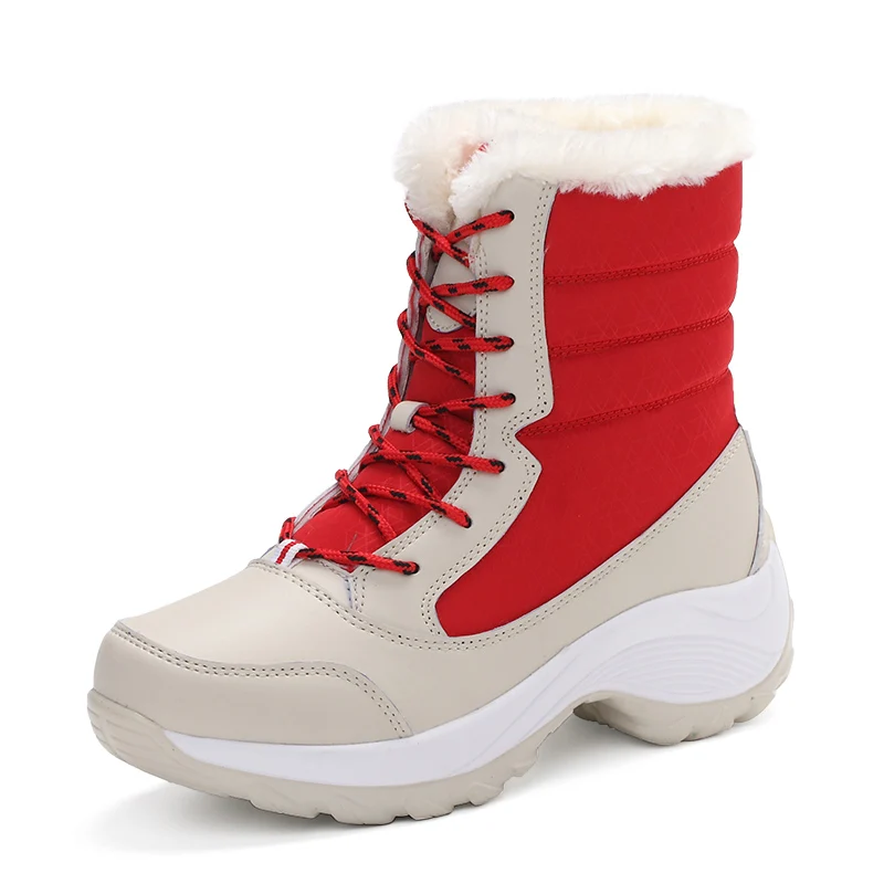 Winter Women Snow Boots High Tops Add Wool Warm Fashion Casual Leather %100 Good Quality Ladies Shoes | Обувь