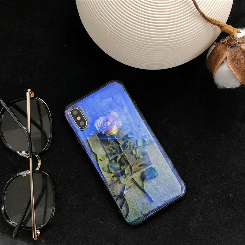 Blu-ray 3D серый чехол для iphone X 10 6 6s 7 8 puls Чехлы IMD Мягкий силиконовый | Мобильные