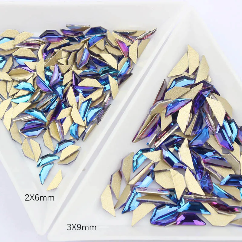 T-shaped 3D для дизайна ногтей стразы с плоским дном Кристальный камень 30/100 шт. 7