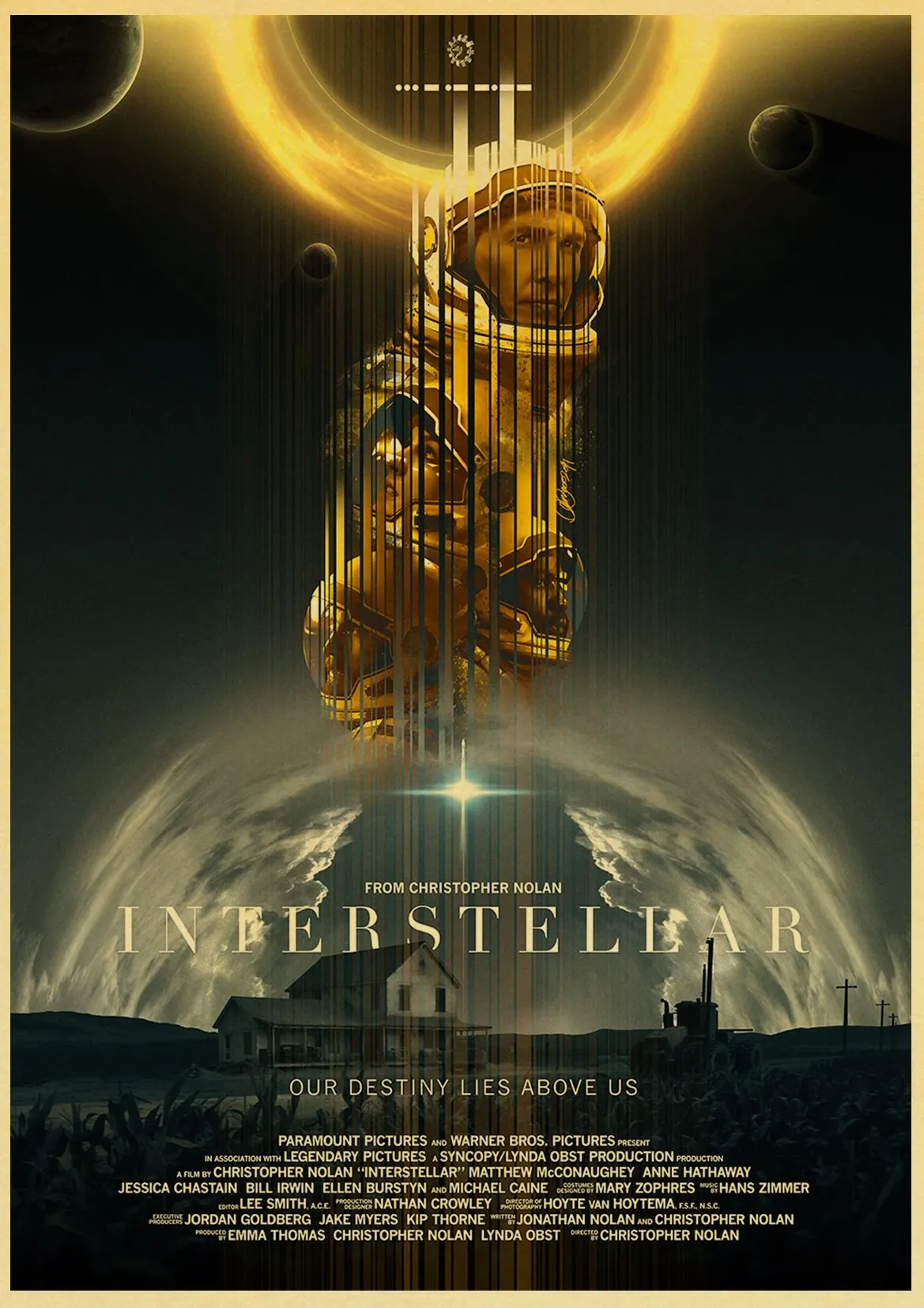 D131 Фильм Межзвездный плакат стикер настенный Ретро плакат стикер гостиная украшение дома украшение стены - Цвет: D131