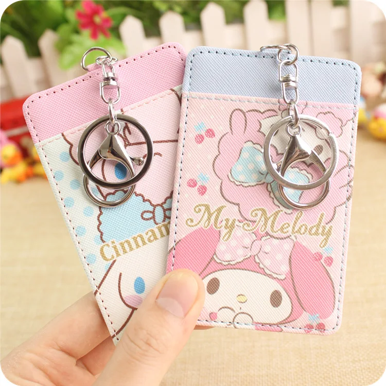 1 шт. мультфильм my melody little, две звезды, искусственная кожа, карта для кредитных карт, автобусная карта, коллекция для девочек