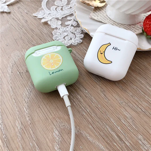 Цветы лимон Gudetama самолет мальчик собака шаблон Мягкий чехол из ТПУ для Apple Airpods 1/2 Bluetooth беспроводные наушники сумка коробка