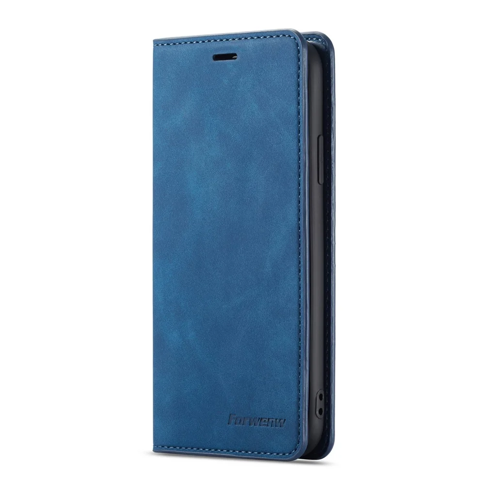 Blue Роскошный кожаный чехол-книжка для Apple iPhone 11 Pro MAX 6 6S 7 8 Plus X XR XS MAX 5 S SE Магнитный чехол для телефона аксессуары задняя Сумка - Цвет: Blue