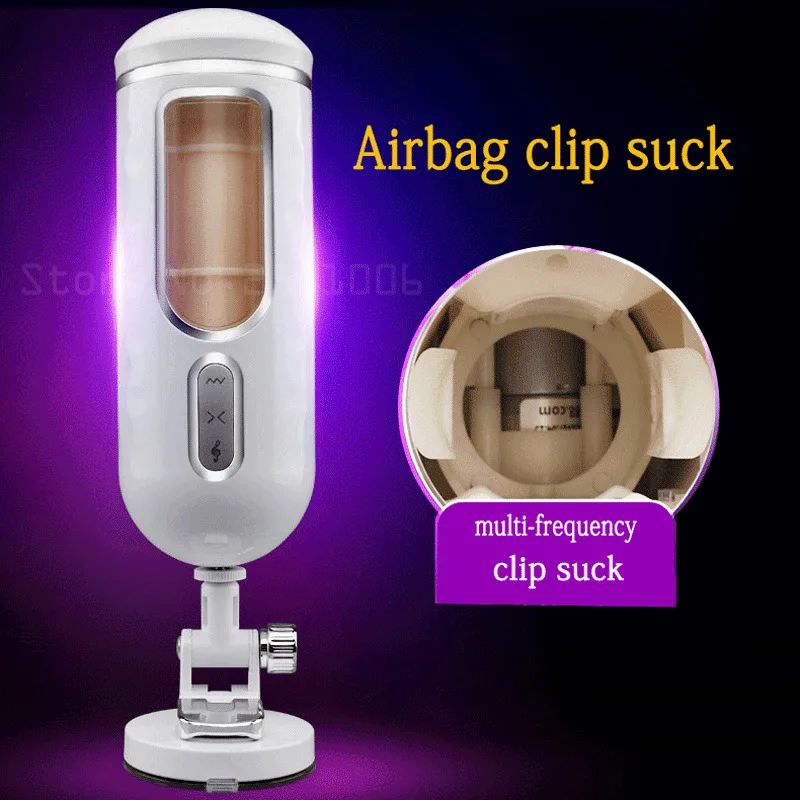 HISO Airbag Clip Suck Male Masturbator Men Voice TPE Masturbation Cup Automatic Sucking Machine Artificial Vagina Pussy Sex Toys on - ХИСО Вакуумный мастурбатор с креплением на воздушной подушке и функцией сосания с голосом мужчины, мастурбатор из TPE для