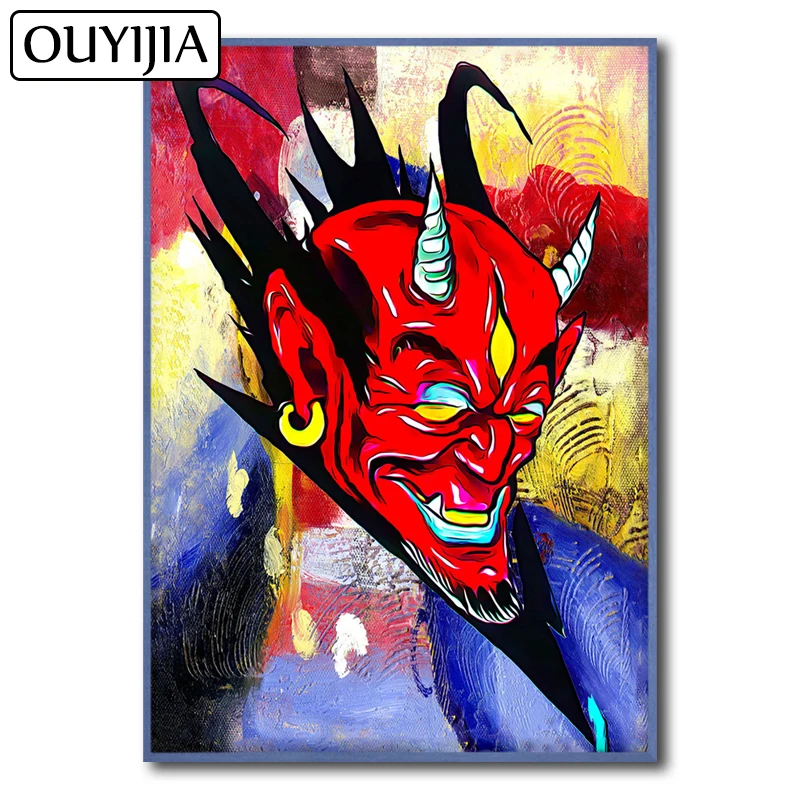 OUYIJIA мультфильм 5D DIY алмазы картина маслом Devil Demon вышивка мозаика стразы