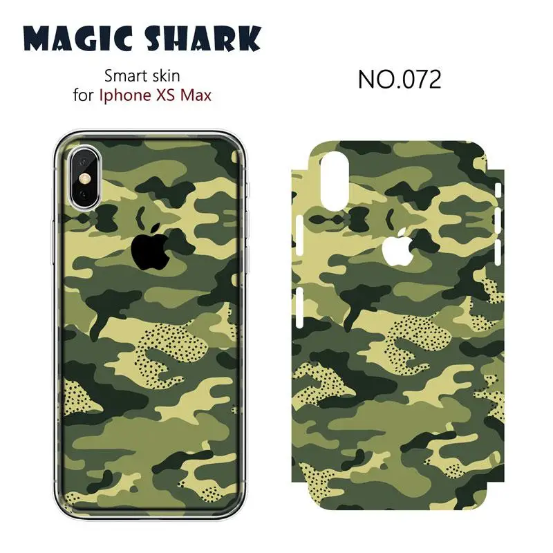 Magic Shark мраморный военный водонепроницаемый ПВХ Bumpy 2.5D стикер чехол пленка для iPhone