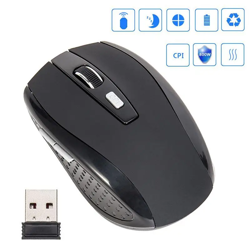 Мини Смарт Портативный 2 4G Беспроводная оптическая мышь Мыши USB приемник для