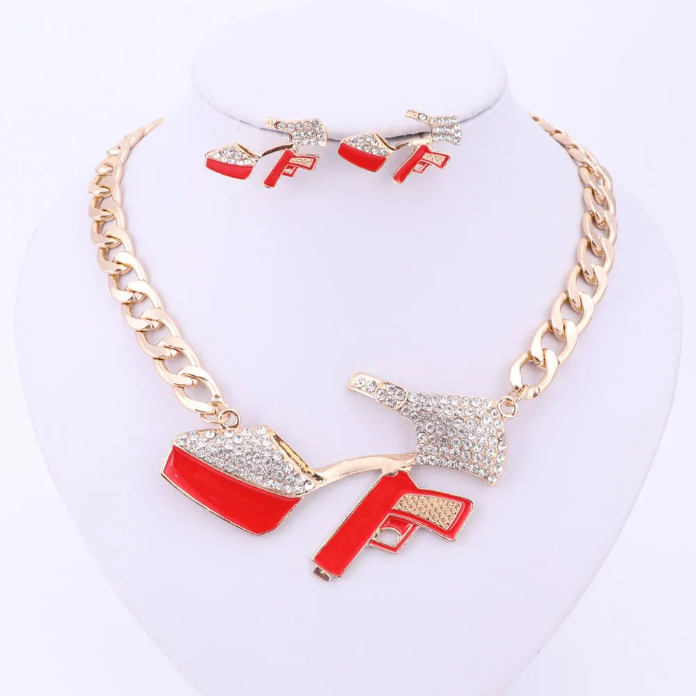 Лидер продаж золотистая массивная красная эмалированная подвеска в стиле