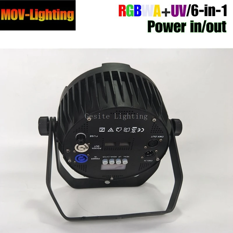 6 шт./лот профессиональное сценическое освещение led par rgbwa uv dmx автоматический звук