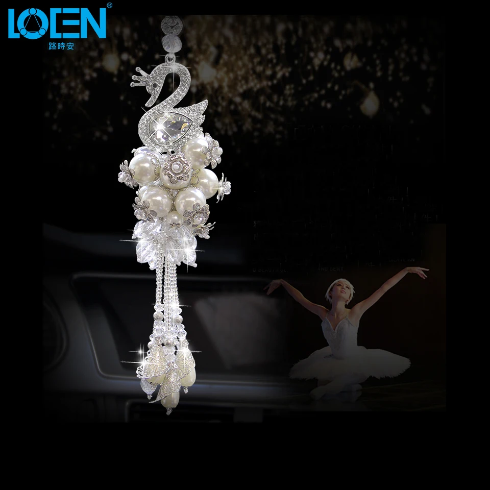 1 шт. модные автомобильные подвесные украшения в виде лебедя зеркала заднего вида