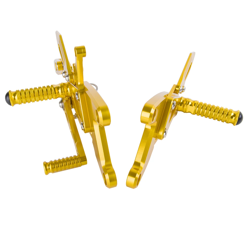 LJBKOALL YZF-R1 Мотоцикл с ЧПУ Алюминиевый Регулируемый Rearsets задние наборы подножки для YAMAHA YZF R1