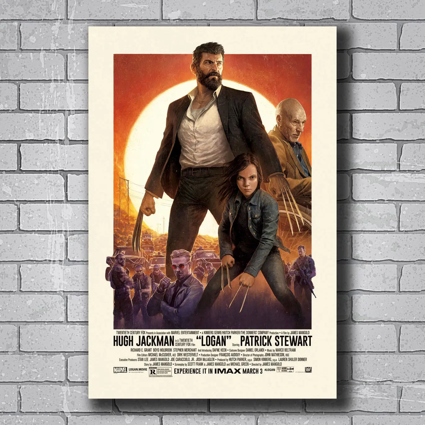 Q0292 Плакаты и принты Logan 2017 фильм Hugh Jackman Горячая 20x30 24x36IN художественный постер