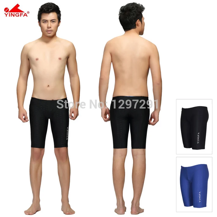 Yingfa FINA одобренные плавки для мальчиков из кожи акулы, одежда для плавания natacion, мужской костюм, конкурентный купальный костюм, профессиональные гоночные купальные костюмы - Цвет: Черный