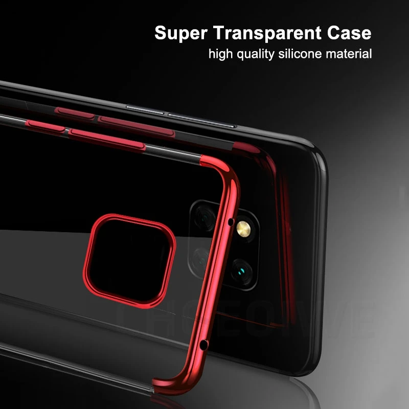CHOEOIWE Cases for Huawei P30 Pro Plating Soft Case Mate 20 Lite 20X Cover Silicone Transparent Phone Covers |