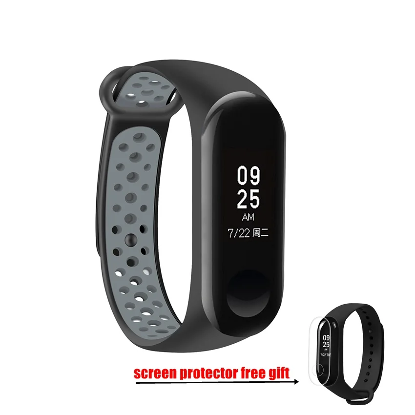 Ремешок для Xiaomi Mi Band 3 смарт-аксессуары сменный Водонепроницаемый двухцветный