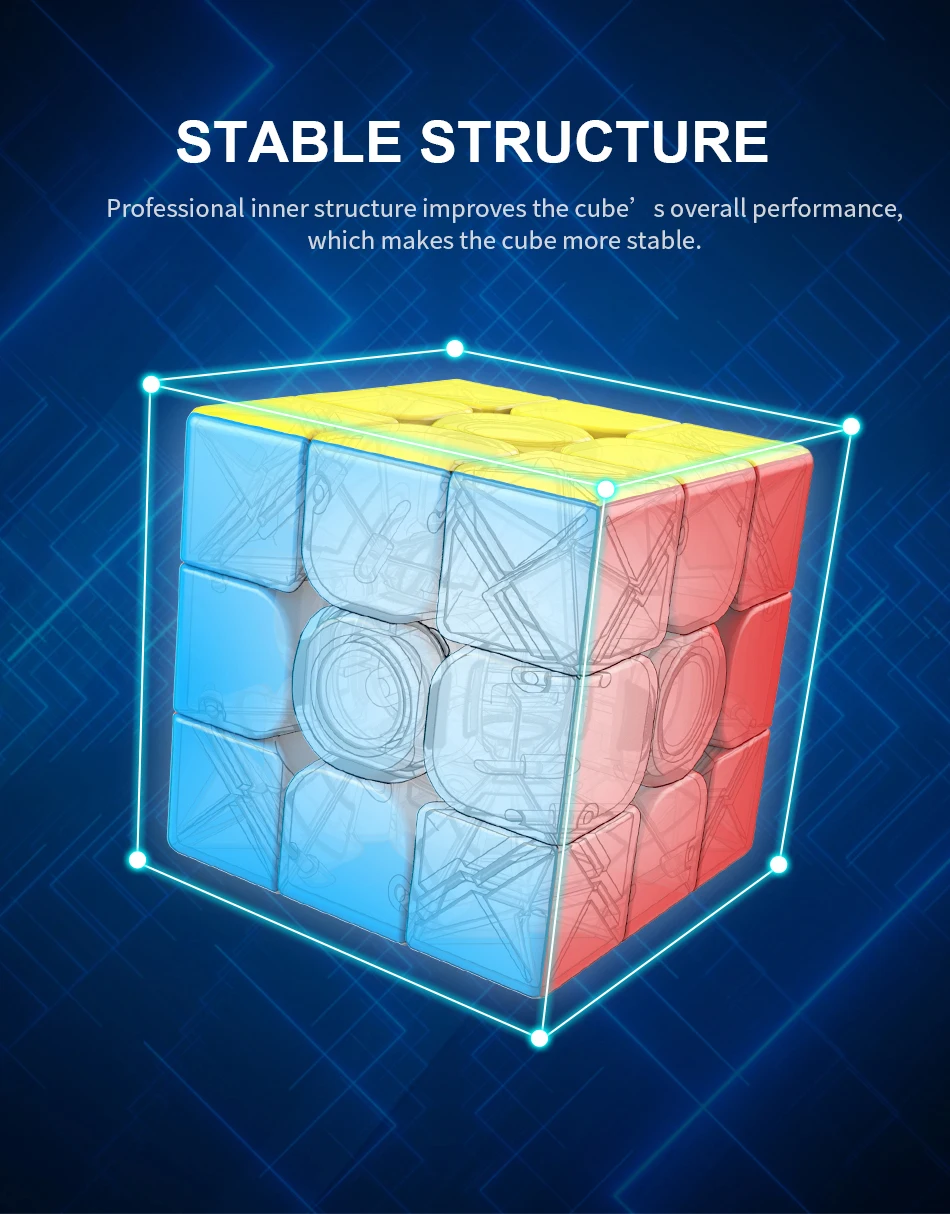 Moyu meilong 3 5,5 см 3x3x3 Magic головоломка с быстрым кубом stickerless 3x3 Professional Cubo Magico Развивающие игрушки для детей