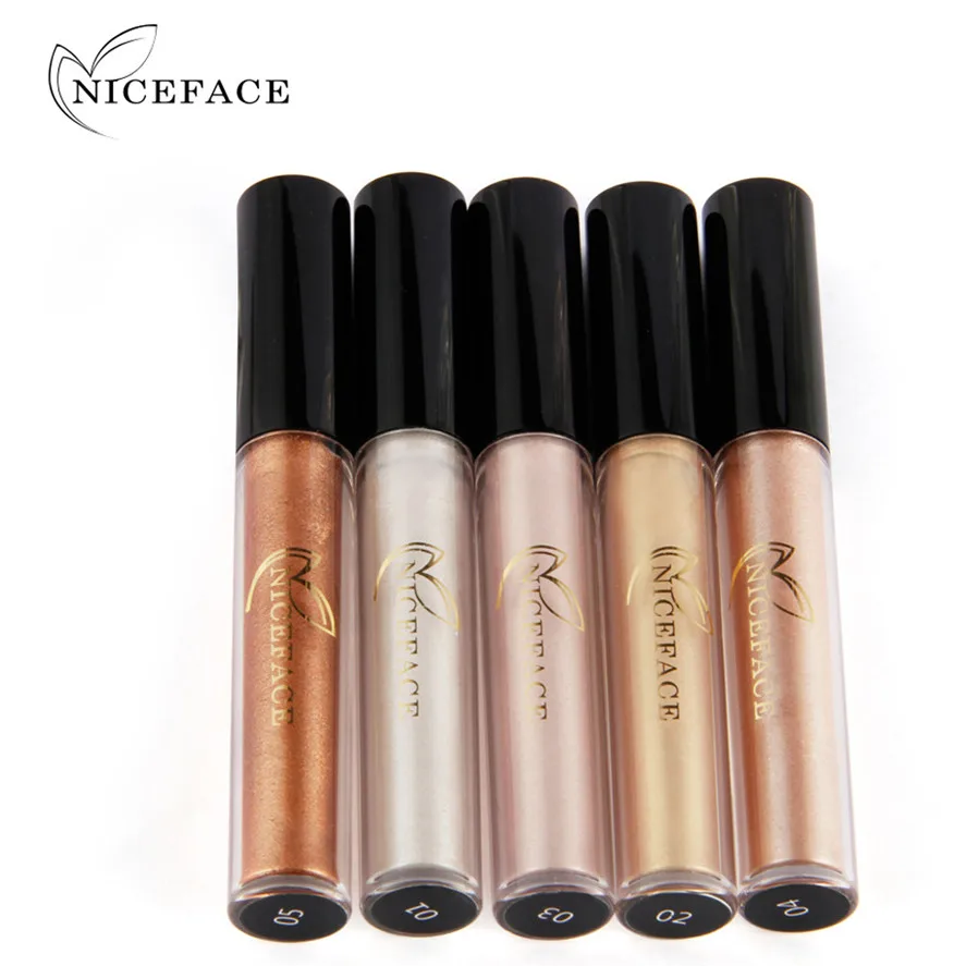 Новинка ЖИДКИЕ ТЕНИ для макияжа NICEFACE 5 шт. дымчатые тени век шелковистые яркие