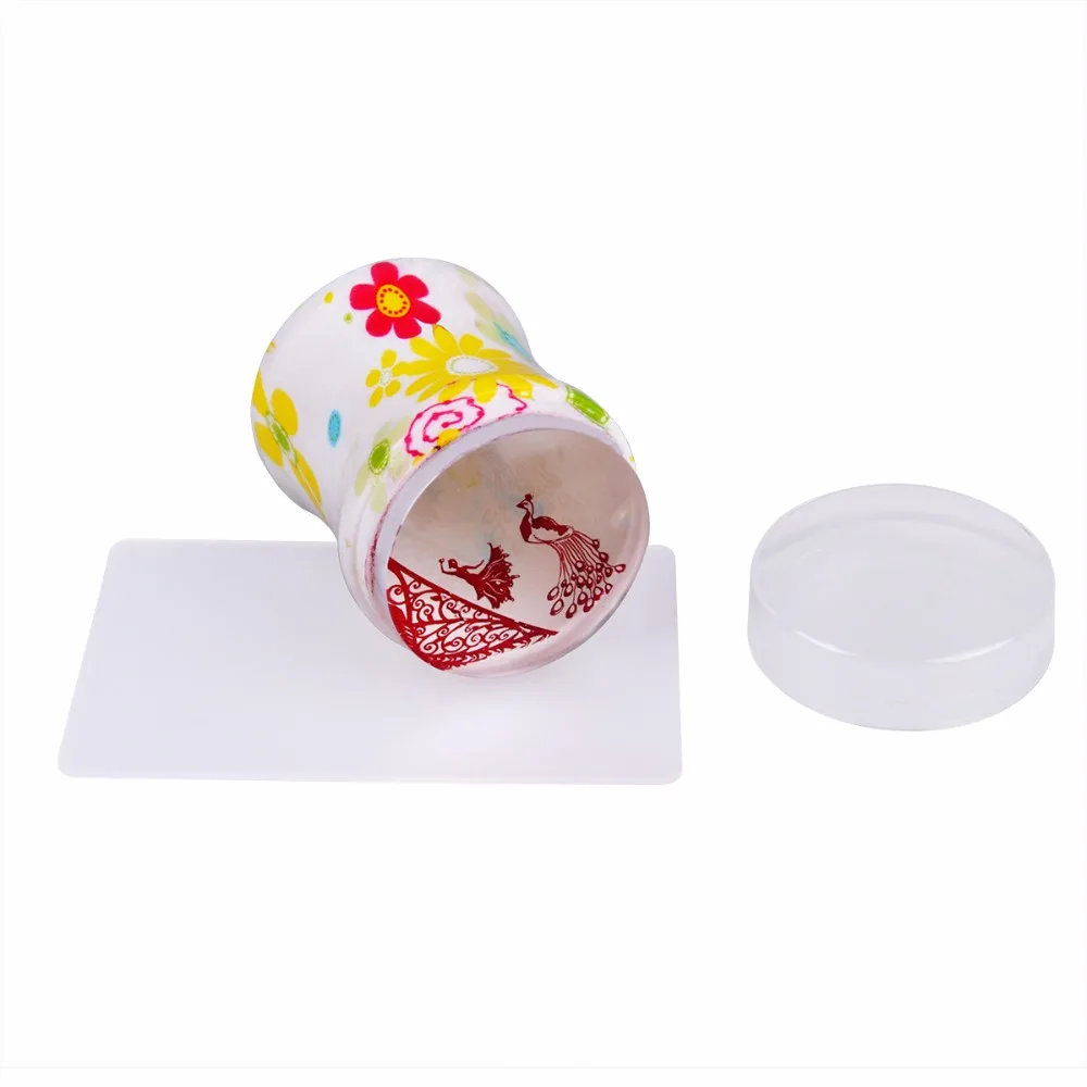 Biutee большой Размеры чистый прозрачные силиконовые нейл арта штамп Ракель с Кепки