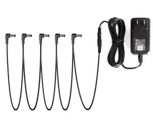 

USA US Plug 9V Power Adapter for Guitar Effect Pedals Plus 5 way 1 to 5 Daisy Chain Cable power for 5 pedals