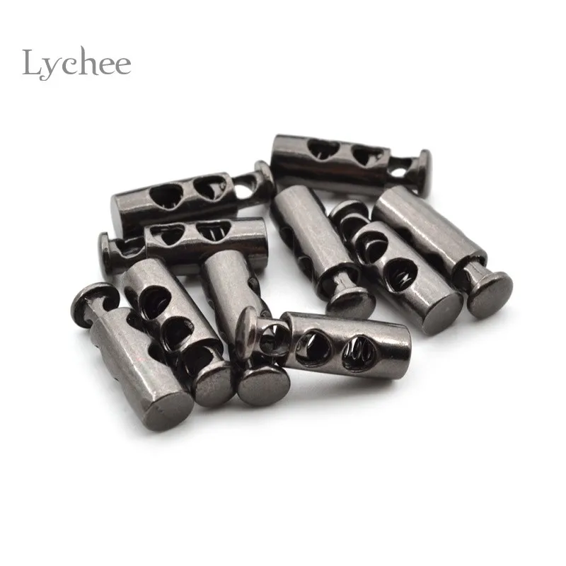 Lychee 10 штук винтажная металлическая цветная пробка DIY Швейные аксессуары металлический зажим фиксатор шнура тумблер