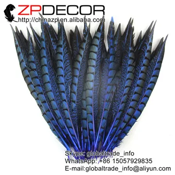 Ведущим поставщиком zpdecor 30-35 см(12-14 дюймов) 50 шт./лот пикантные Хорошее качество окрашенная леди Амхерст хвост перья для свадебного декора - Цвет: royal blue