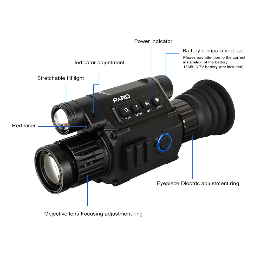 Охотничий ПАРД NV008 Монокуляр Цифровой ночного видения 200 м Диапазон тактические
