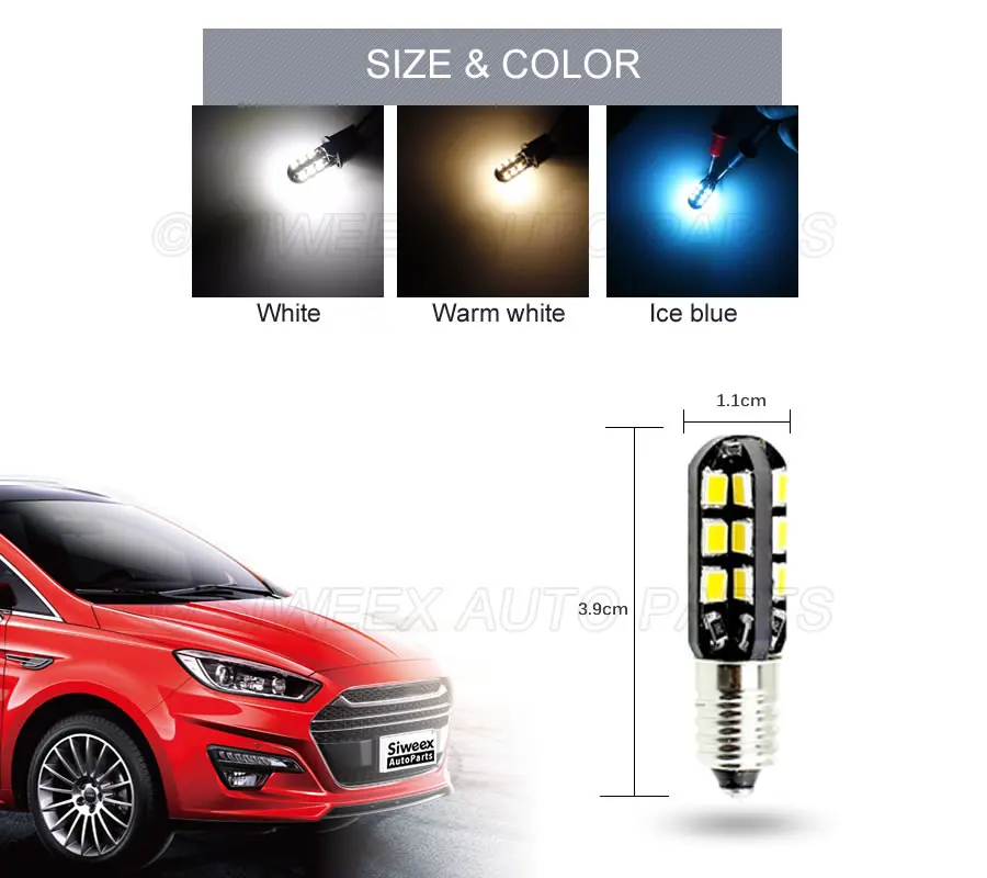 4 шт./лот E10 EY10 24 SMD 2835 Светодиодная лампа купольная постоянного тока 12 В белый