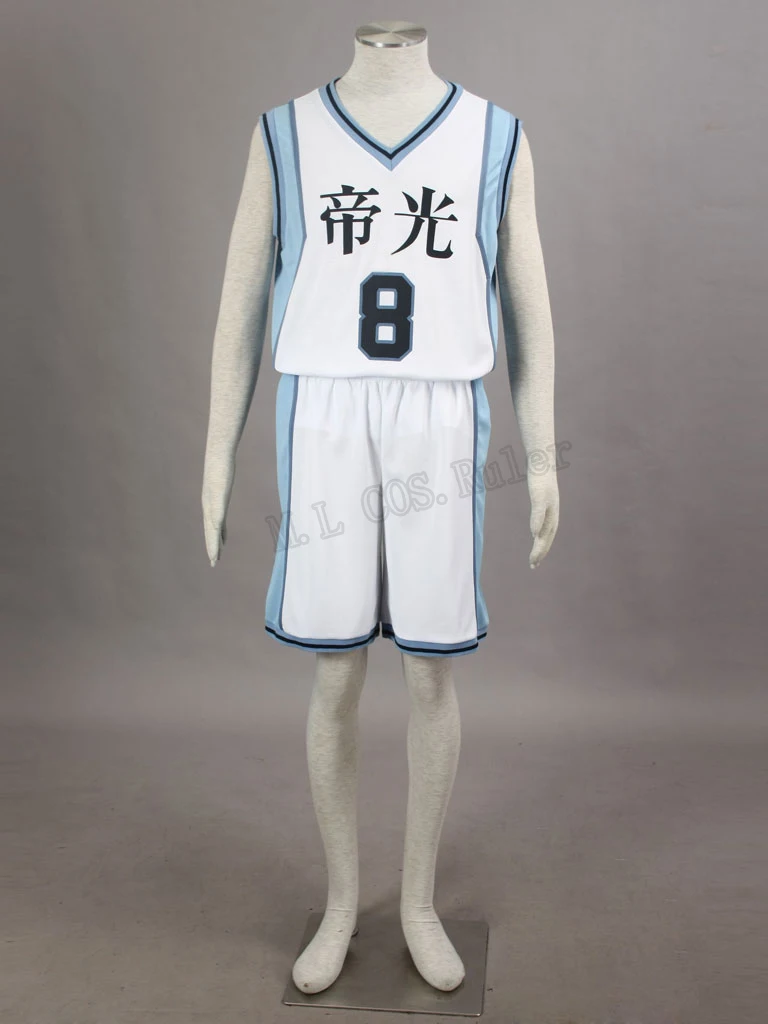 Полный костюм Школьная Униформа-костюм для косплея Kuroko no Basuke Kise Ryota NO.8 Спортивная